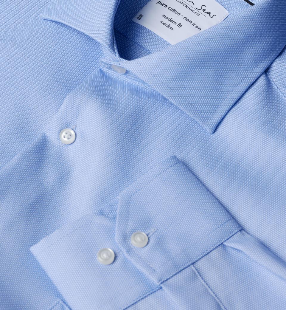 Seven Seas Skjorter ss310-lyseblå_S - Bygholm Menswear